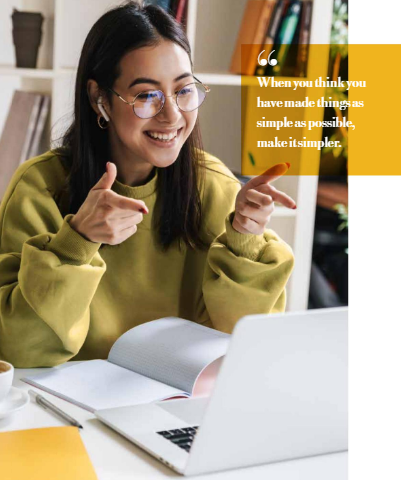 Quote Graphic Girl on Computer Video Call