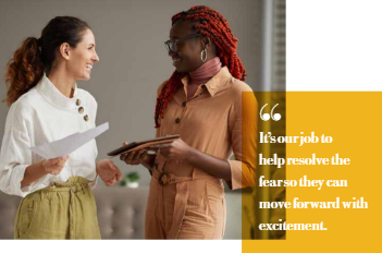 Quote Graphic Two Professional Women Talking