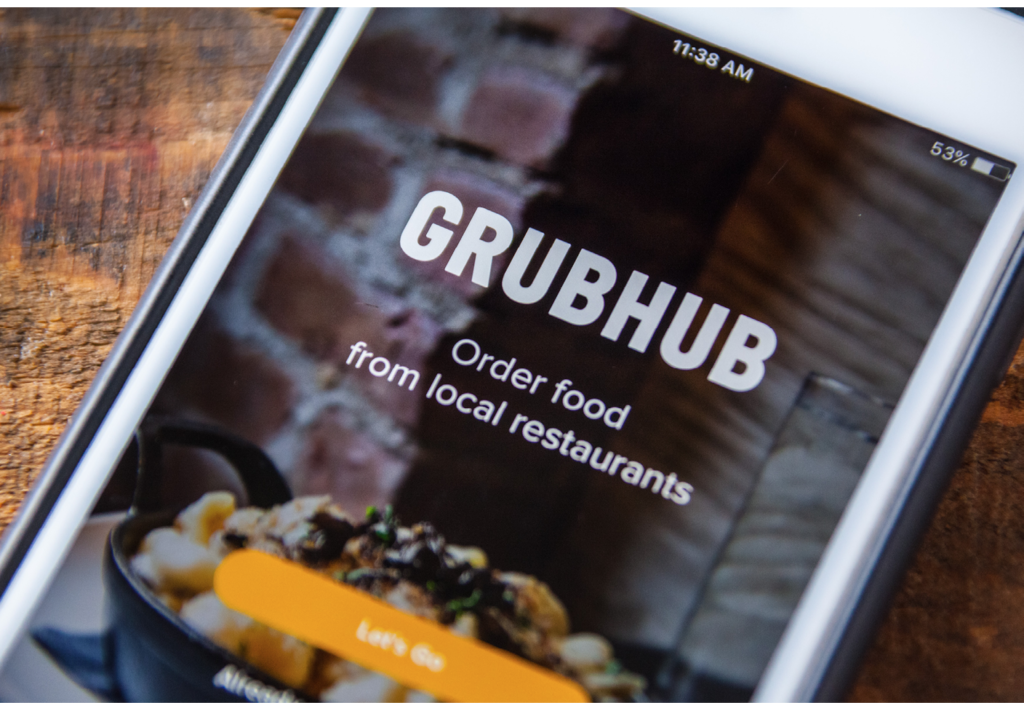 GrubHub App on a phone